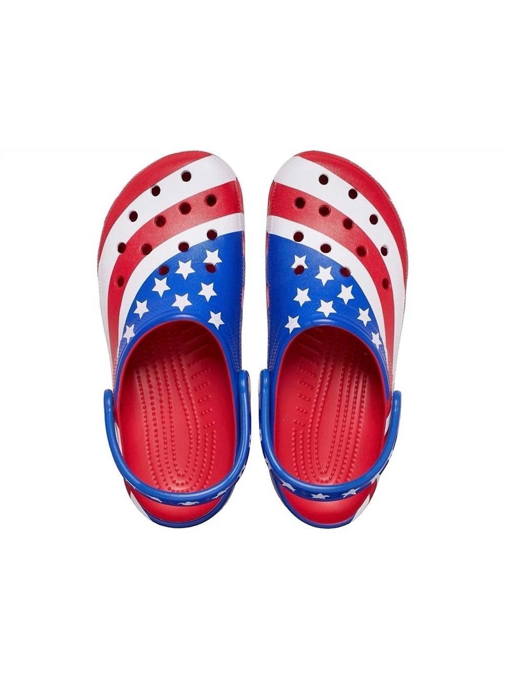 NWT CROCS Red White & Blue American Flag Star Clogs M3/W5